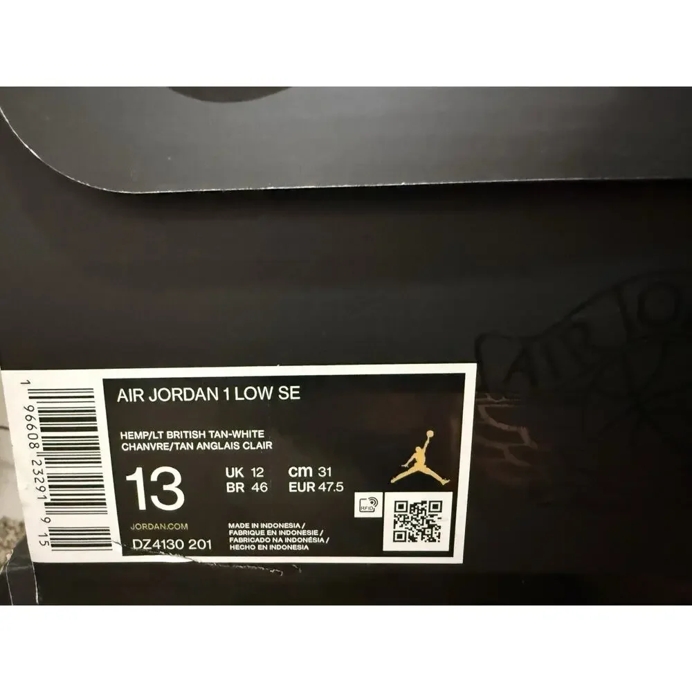 Nike Air Jordan 1 SE Low Brown Elephant DZ4130-201 Men’s Size 13 New In Box